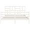 vidaXL Bed Frame without Mattress White 160x200 cm Solid Wood