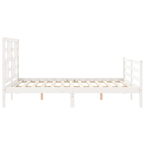 vidaXL Bed Frame without Mattress White 160x200 cm Solid Wood