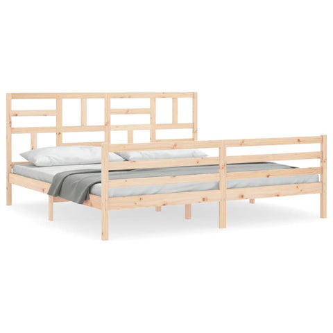 vidaXL Bed Frame without Mattress Super King Size Solid Wood