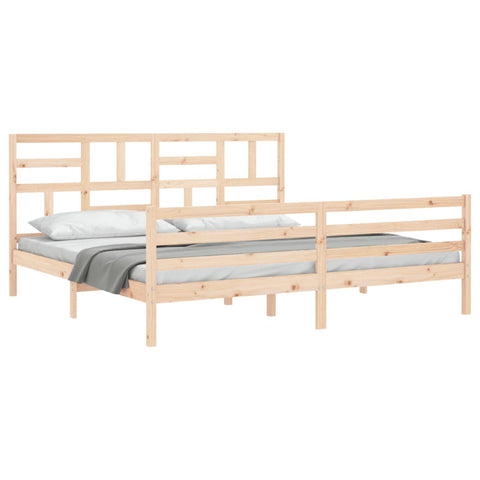 vidaXL Bed Frame without Mattress Super King Size Solid Wood