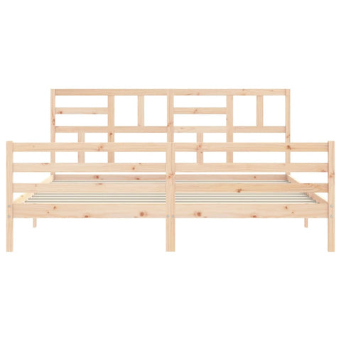 vidaXL Bed Frame without Mattress Super King Size Solid Wood
