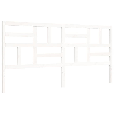 vidaXL Bed Frame without Mattress White Super King Size Solid Wood