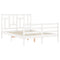 vidaXL Bed Frame without Mattress White 140x200 cm Solid Wood
