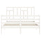 vidaXL Bed Frame without Mattress White 140x200 cm Solid Wood