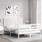 vidaXL Bed Frame without Mattress White 120x200 cm Solid Wood
