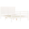 vidaXL Bed Frame without Mattress White 120x200 cm Solid Wood