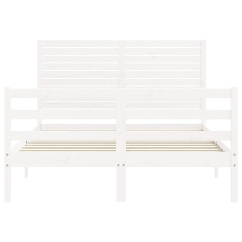 vidaXL Bed Frame without Mattress White 120x200 cm Solid Wood