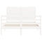 vidaXL Bed Frame without Mattress White 120x200 cm Solid Wood
