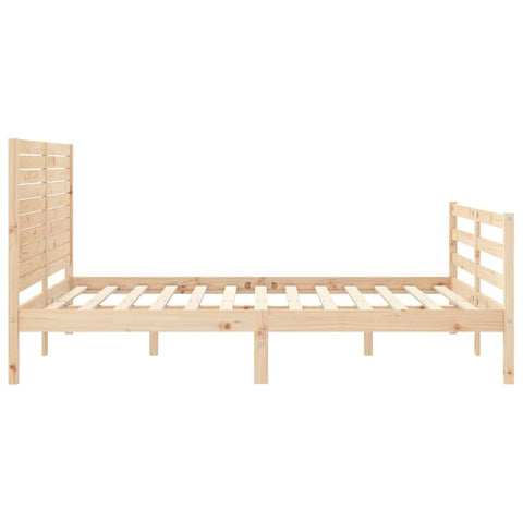 vidaXL Bed Frame without Mattress King Size Solid Wood