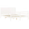 vidaXL Bed Frame without Mattress White 160x200 cm Solid Wood