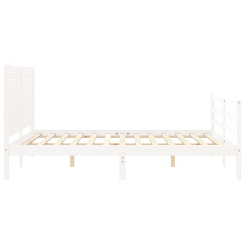 vidaXL Bed Frame without Mattress White 160x200 cm Solid Wood