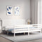 vidaXL Bed Frame without Mattress White Super King Size Solid Wood