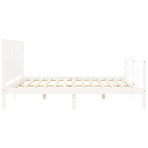 vidaXL Bed Frame without Mattress White 200x200 cm Solid Wood