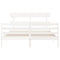 vidaXL Bed Frame without Mattress White 160x200 cm Solid Wood