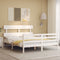 vidaXL Bed Frame without Mattress White 160x200 cm Solid Wood