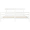 vidaXL Bed Frame without Mattress White Super King Size Solid Wood