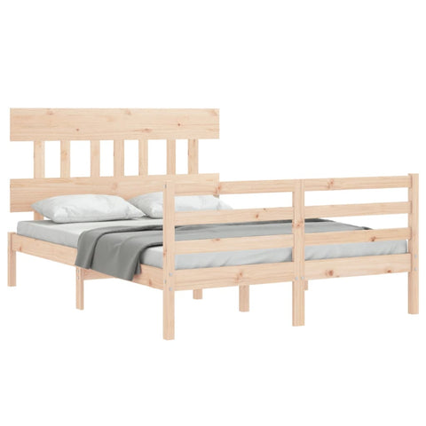 vidaXL Bed Frame without Mattress Small Double Solid Wood