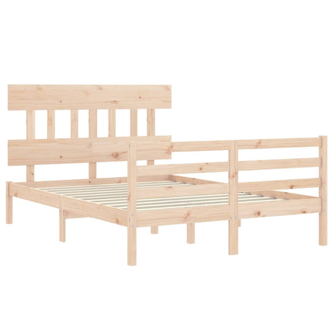 vidaXL Bed Frame without Mattress Small Double Solid Wood