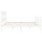 vidaXL Bed Frame without Mattress White Super King Size Solid Wood