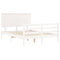 vidaXL Bed Frame without Mattress White 140x190 cm Solid Wood
