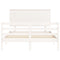 vidaXL Bed Frame without Mattress White 140x190 cm Solid Wood