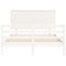 vidaXL Bed Frame without Mattress White 120x200 cm Solid Wood