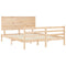 vidaXL Bed Frame without Mattress King Size Solid Wood