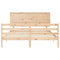 vidaXL Bed Frame without Mattress King Size Solid Wood