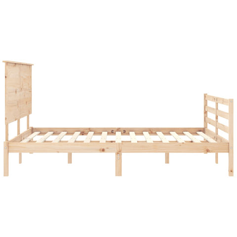vidaXL Bed Frame without Mattress King Size Solid Wood