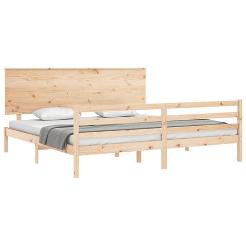vidaXL Bed Frame without Mattress Super King Size Solid Wood