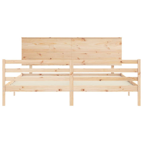 vidaXL Bed Frame without Mattress Super King Size Solid Wood