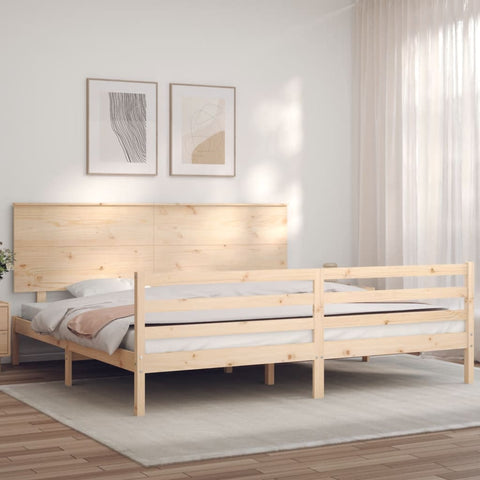 vidaXL Bed Frame without Mattress Super King Size Solid Wood