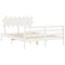 vidaXL Bed Frame without Mattress White 140x190 cm Solid Wood