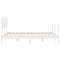 vidaXL Bed Frame without Mattress White 140x190 cm Solid Wood
