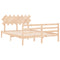vidaXL Bed Frame without Mattress King Size Solid Wood