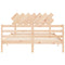 vidaXL Bed Frame without Mattress King Size Solid Wood