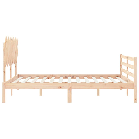 vidaXL Bed Frame without Mattress King Size Solid Wood