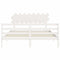vidaXL Bed Frame without Mattress White 160x200 cm Solid Wood