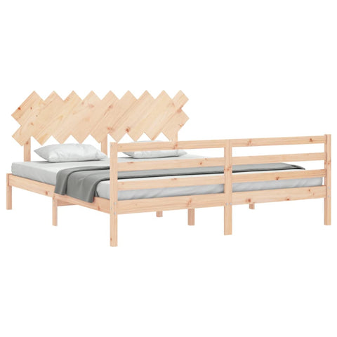 vidaXL Bed Frame without Mattress Super King Size Solid Wood
