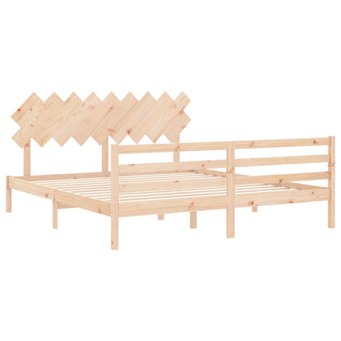 vidaXL Bed Frame without Mattress Super King Size Solid Wood