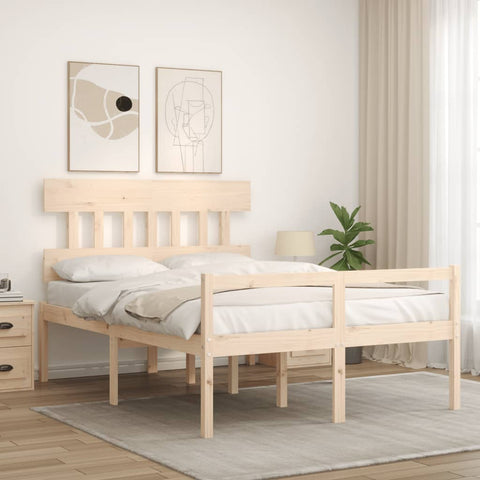 vidaXL Senior Bed without Mattress 140x190 cm Solid Wood