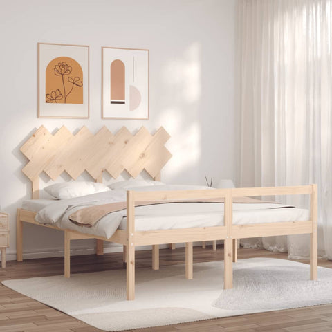 vidaXL Senior Bed without Mattress 140x190 cm Solid Wood