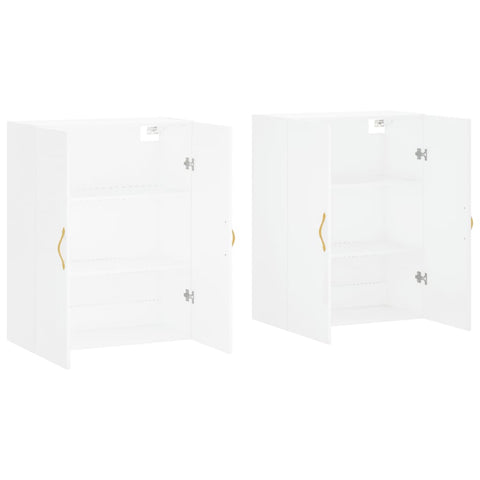 vidaXL Wall Mounted Cabinets 2 pcs White 69.5x34x90 cm