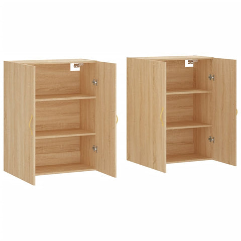 vidaXL Wall Mounted Cabinets 2 pcs Sonoma Oak 69.5x34x90 cm