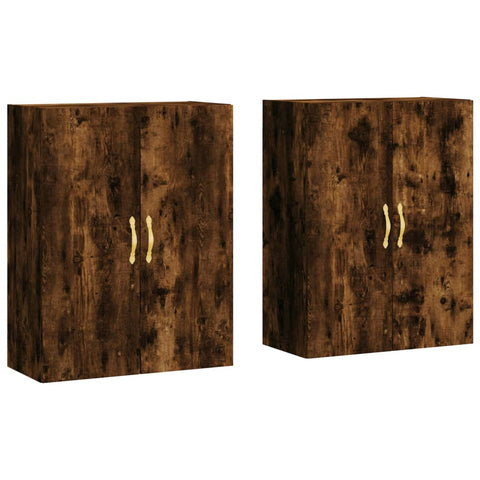 vidaXL Wall Mounted Cabinets 2 pcs Smoked Oak 69.5x34x90 cm