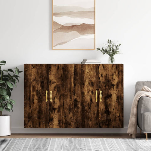 vidaXL Wall Mounted Cabinets 2 pcs Smoked Oak 69.5x34x90 cm