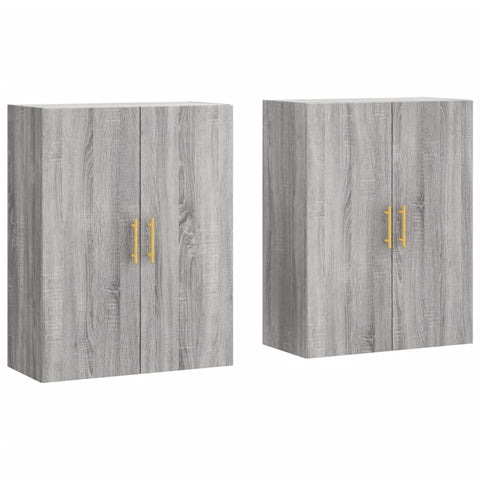 vidaXL Wall Mounted Cabinets 2 pcs Grey Sonoma 69.5x34x90 cm