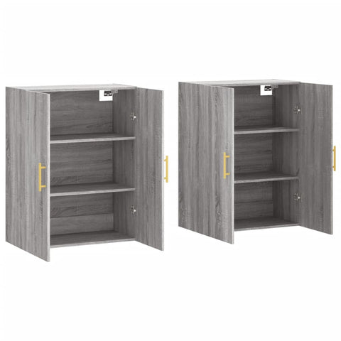 vidaXL Wall Mounted Cabinets 2 pcs Grey Sonoma 69.5x34x90 cm