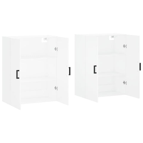 vidaXL Wall Mounted Cabinets 2 pcs White 69.5x34x90 cm