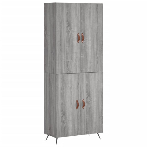 vidaXL Highboard Grey Sonoma 69.5x34x180 cm Engineered Wood